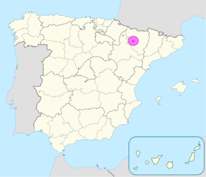 Mapa de ubicación de Huesca en España. Mapa de ubicación de Huesca en España.