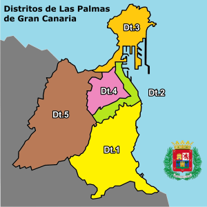 ¿Cuáles son los distritos de Las Palmas de Gran Canaria?