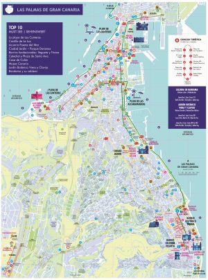 Plano turístico de Las Palmas de Gran Canaria