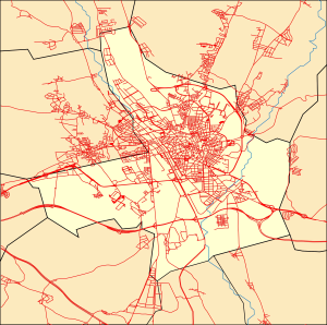 Mapa mudo de León (España)
