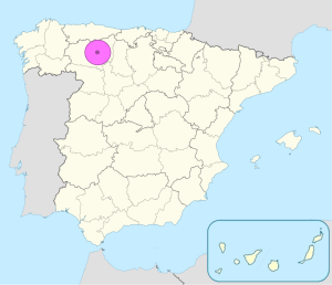 Mapa de ubicación de León en España. Mapa de ubicación de León en España.