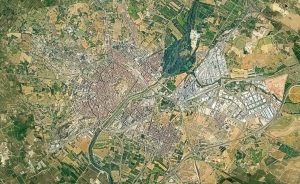 Vista satélite de Lérida.