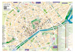 Plano turístico de la ciudad de Lérida