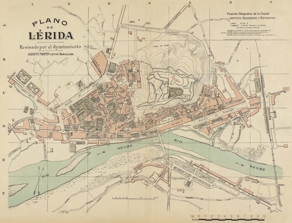 Plano de Lérida 1910.