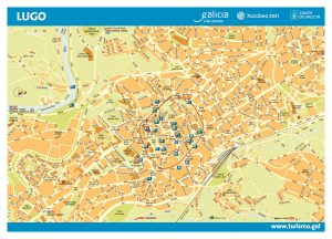 Plano turístico de la ciudad de Lugo