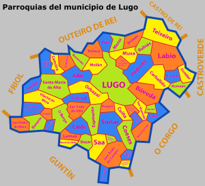 ¿Cuáles son las parroquias del municipio de Lugo?