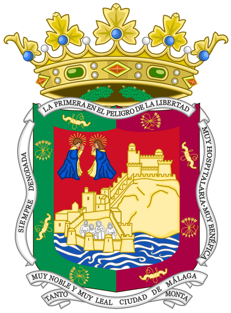 Escudo de la ciudad de Málaga.
