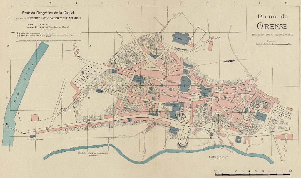 Plano de Orense 1918.