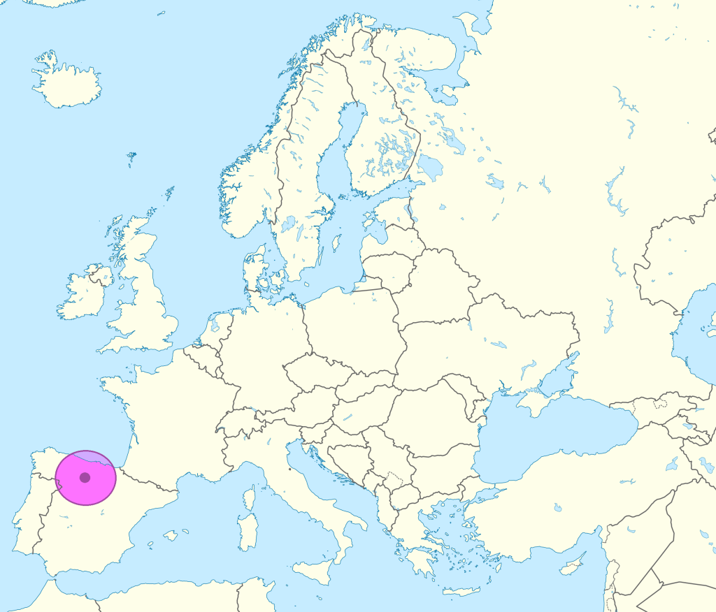 Mapa de ubicación de Palencia.