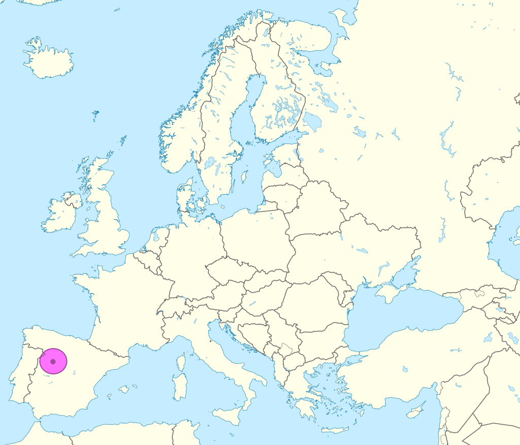 Mapa de ubicación de Salamanca.