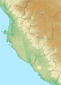 Mapa físico en blanco del departamento de Ica.