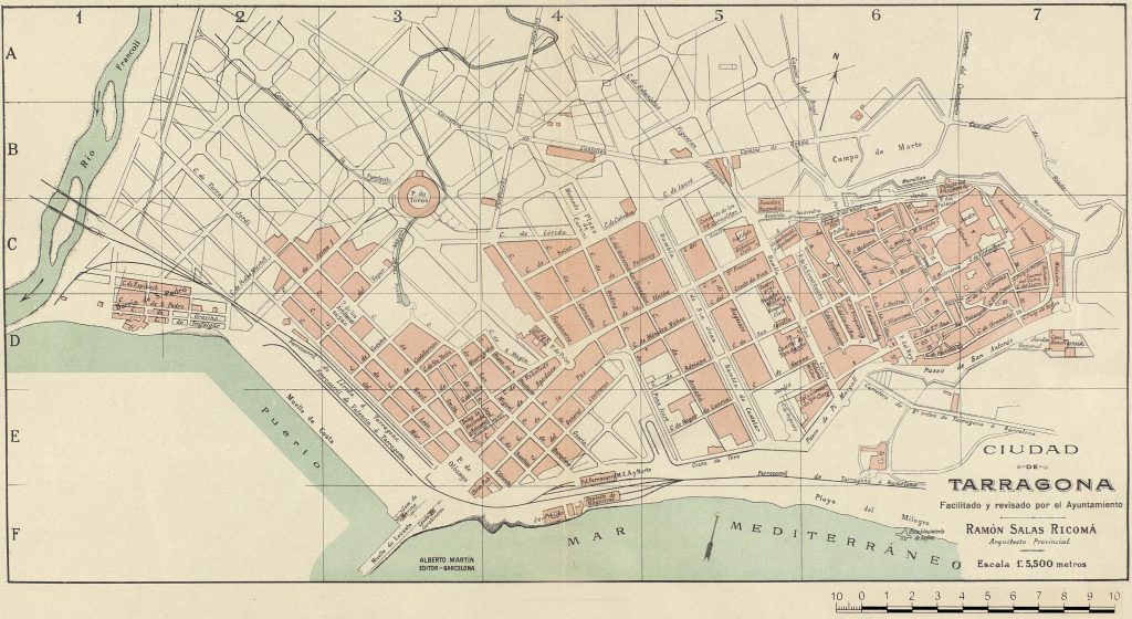 Plano de Tarragona 1918.