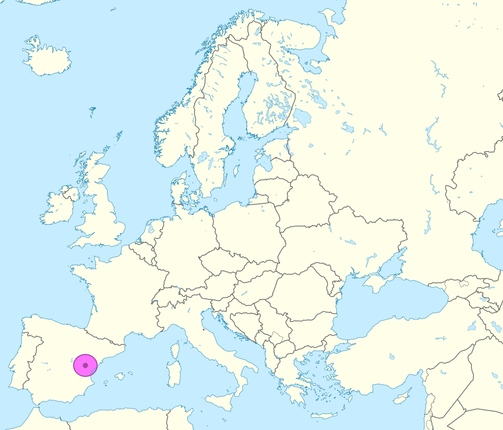 Mapa de ubicación de Teruel.