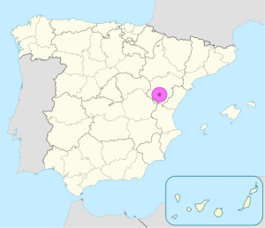Mapa de ubicación de Teruel en España. Mapa de ubicación de Teruel en España.