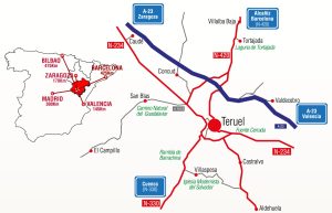 Accesos por carretera a la ciudad de Teruel