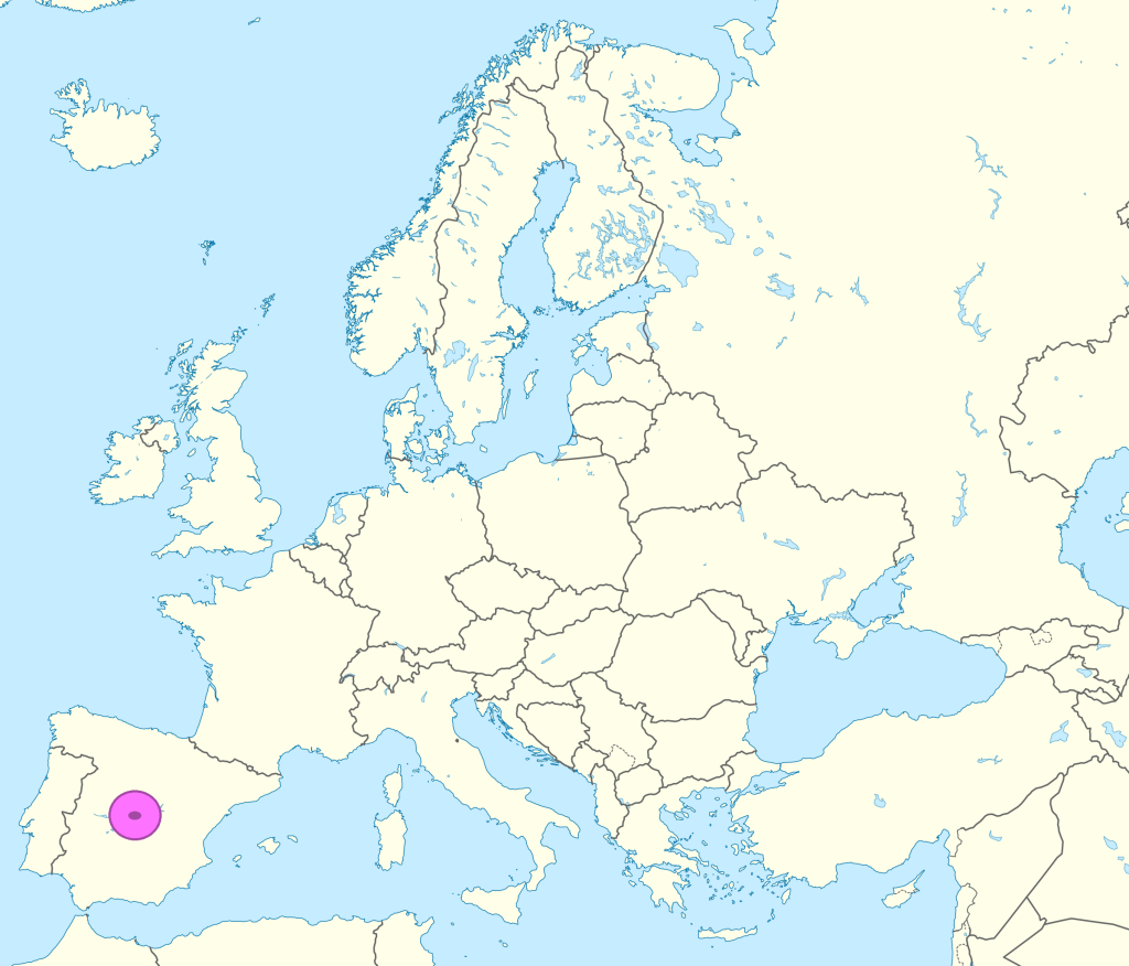 Mapa de ubicación de Toledo.