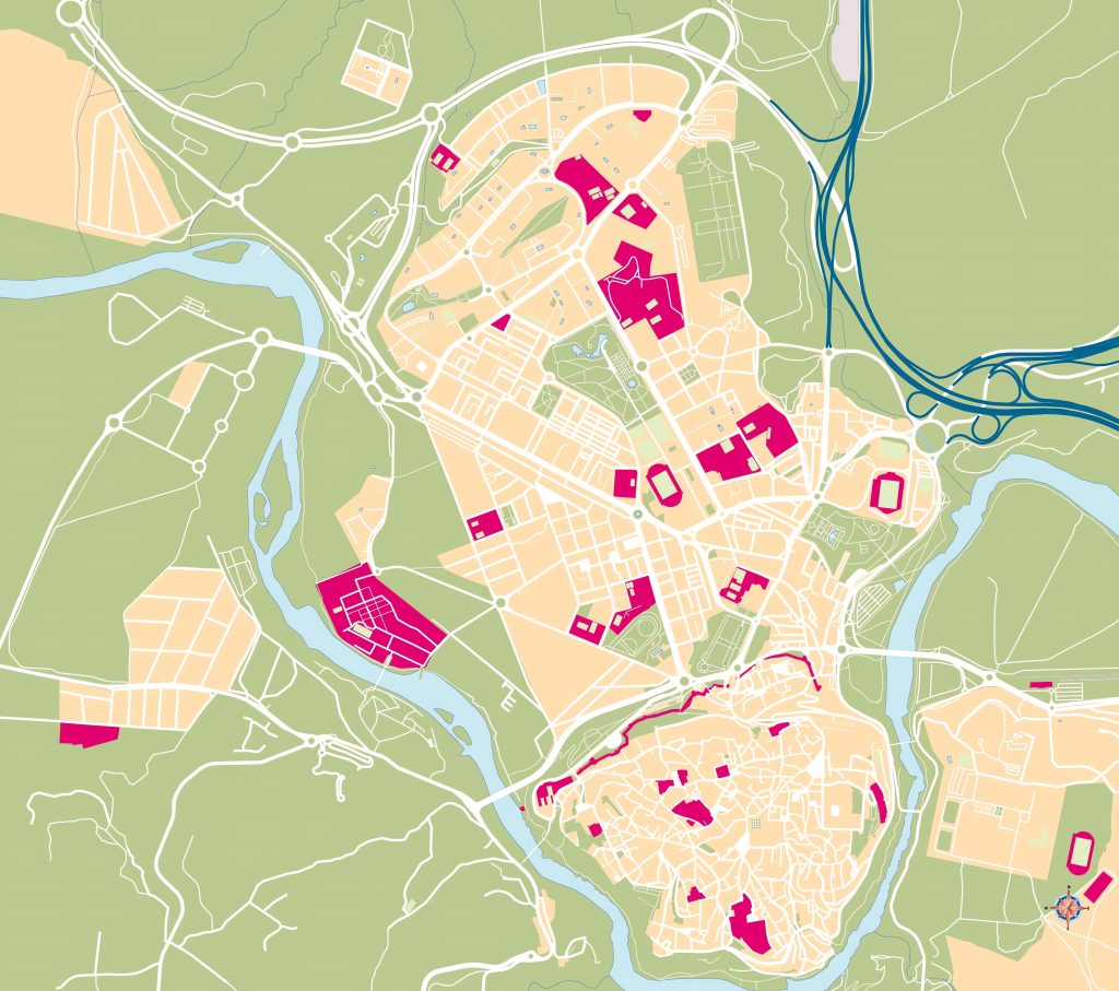Mapa mudo de Toledo.
