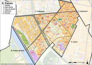 Plano del distrito de Patraix