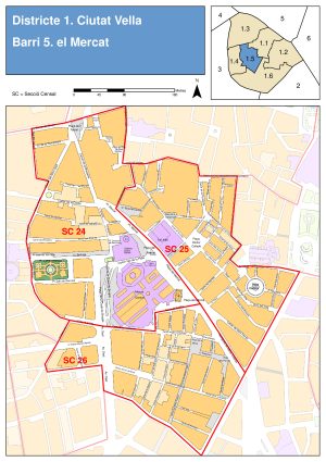Plano del barrio del Mercado