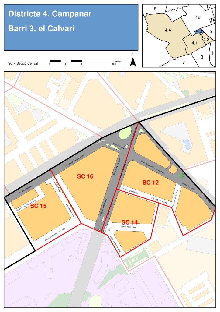 Plano del barrio de El Calvari.