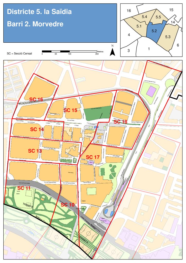Plano del barrio de Morvedre.