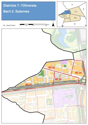 Plano del barrio de Soternes