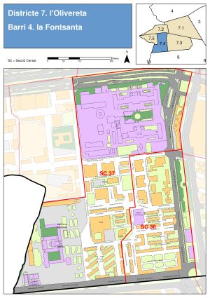 Plano del barrio de La Fuensanta