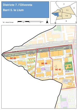 Plano del barrio de La Luz (Valencia)