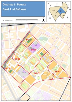 Plano del barrio de Safranar