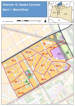 Plano del barrio de Monteolivete