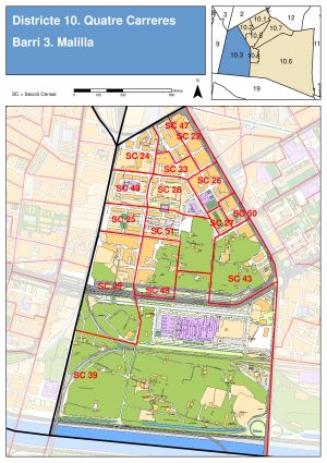 Plano del barrio de Malilla