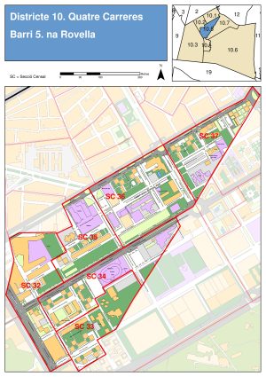 Plano del barrio de Na Rovella
