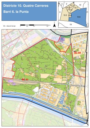 Plano del barrio de La Punta (Valencia)