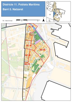 Plano del barrio de Nazaret (Valencia)