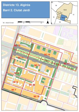 Plano del barrio de Ciutat Jardí