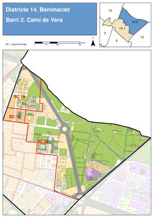 Plano del barrio de Camino de Vera