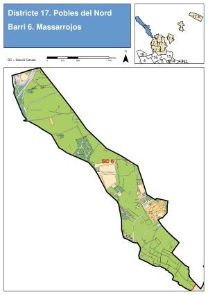 Plano de la pedanía de Masarrochos