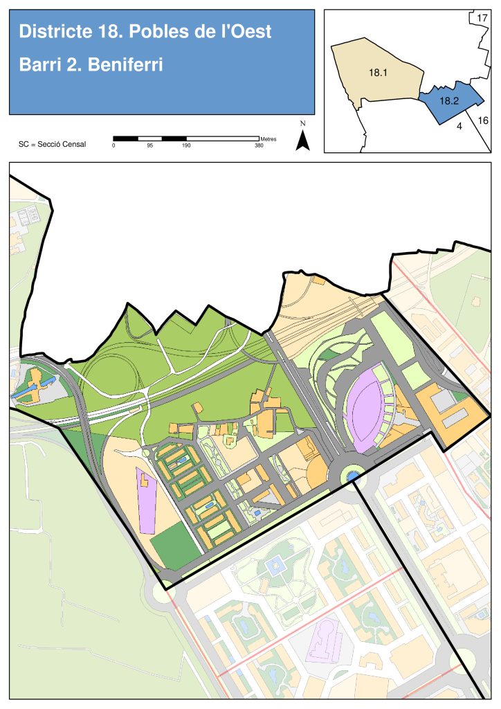 Plano de la pedanía de Beniferri.