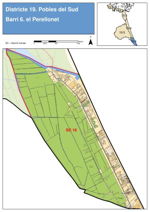 Plano de la pedanía de El Perellonet
