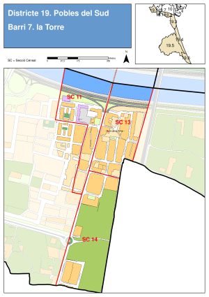 Plano de la pedanía de La Torre (Valencia)