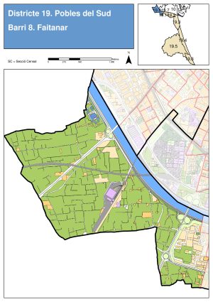 Plano de la pedanía de Faitanar