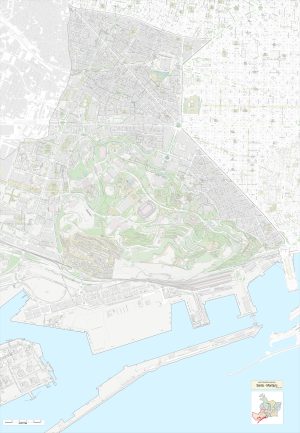 Plano del distrito de Sans-Montjuich (Barcelona)