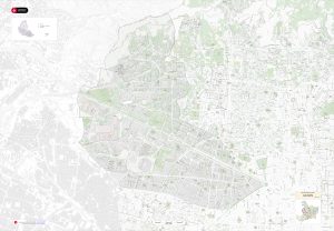 Plano del distrito de Les Corts (Barcelona)