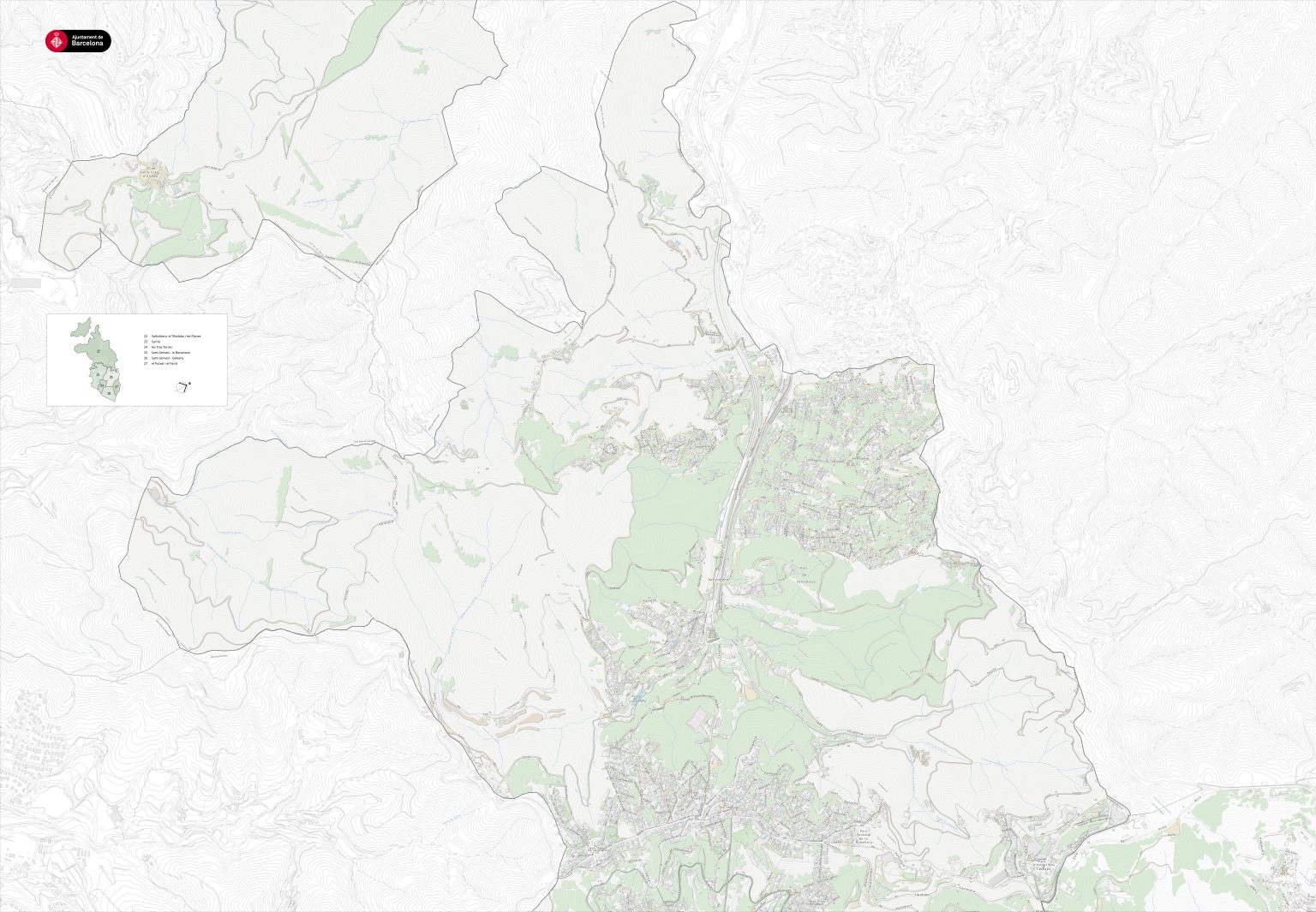 Smp Distrito Mapa Plano del distrito de Sarriá-San Gervasio - Galería de mapas