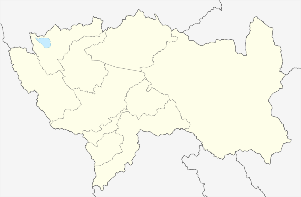 Mapa en blanco del departamento de Junín.