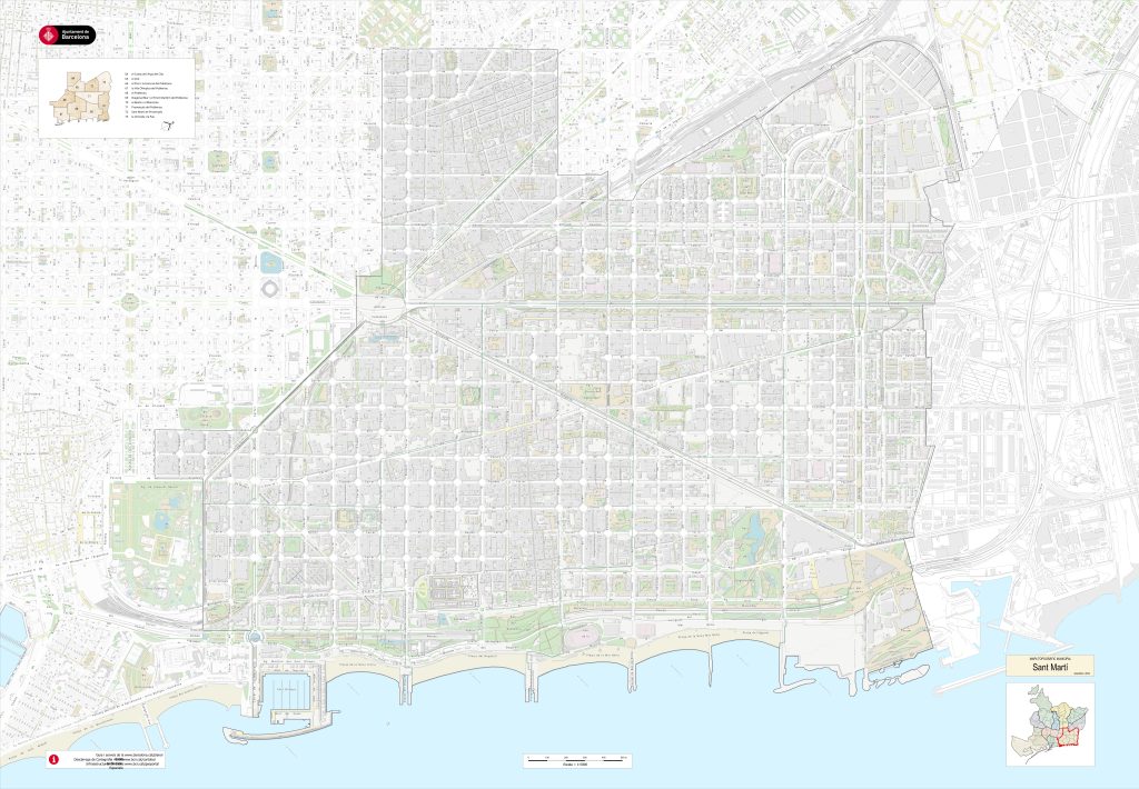 Plano del distrito de San Martín (Barcelona).