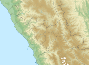 Mapa físico en blanco del departamento de La Libertad.