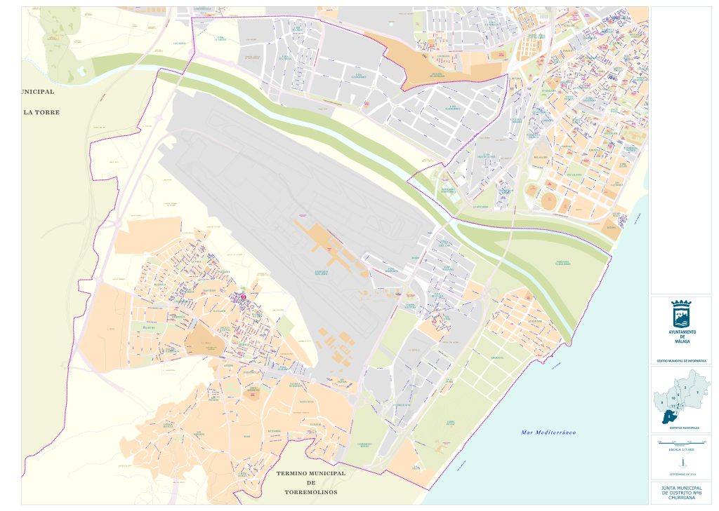 Plano del distrito Churriana (Málaga).