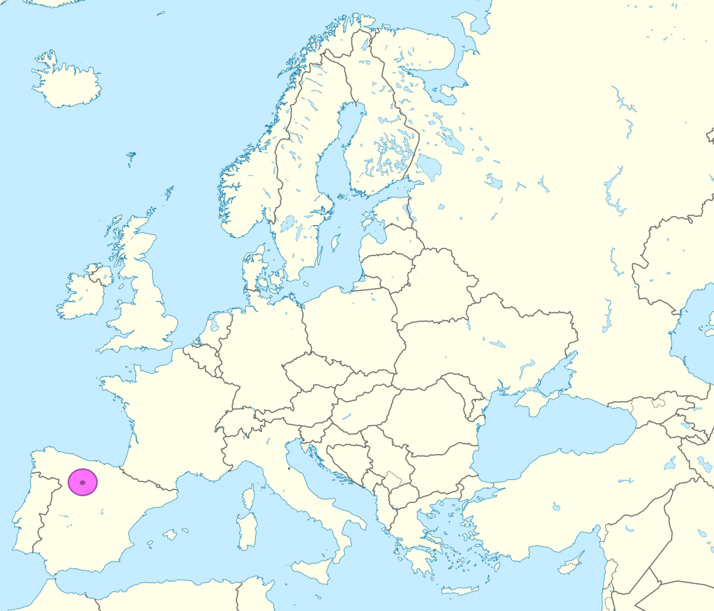 Mapa de ubicación de Valladolid.