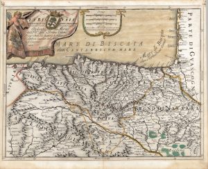 La Biscaia: divisa nelle sue 4 parti principali 1696